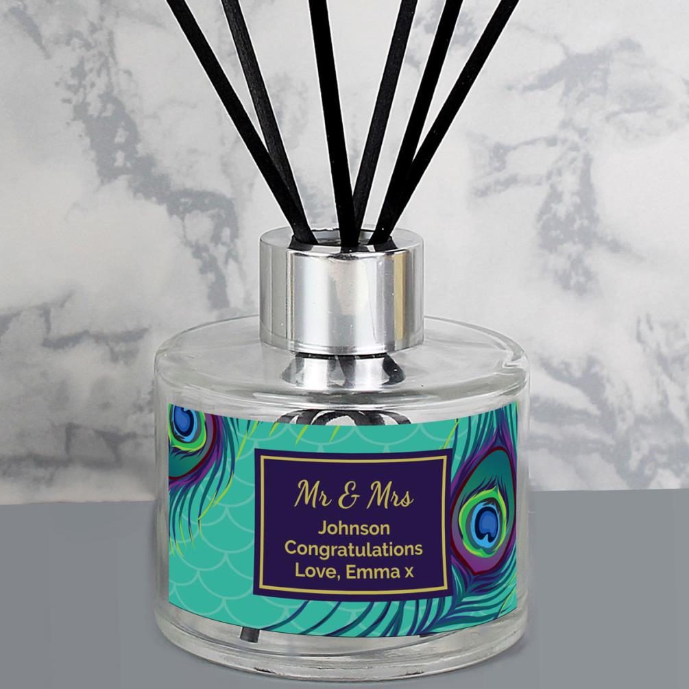 Personalised Peacock Reed Diffuser Extra Image 2